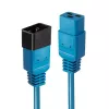 Lindy 3 m IEC C20 auf C19 Stromverlängerungskabel, 16 A, Blau