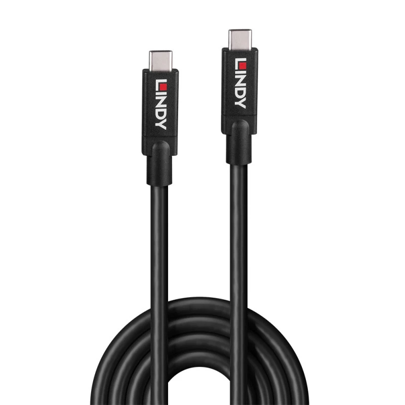 Lindy 43439 USB 3.2 Gen 2 USB-C auf USB-C Aktives Kabel, 8 m, 10 Gbps, 8K60, 100 W PD