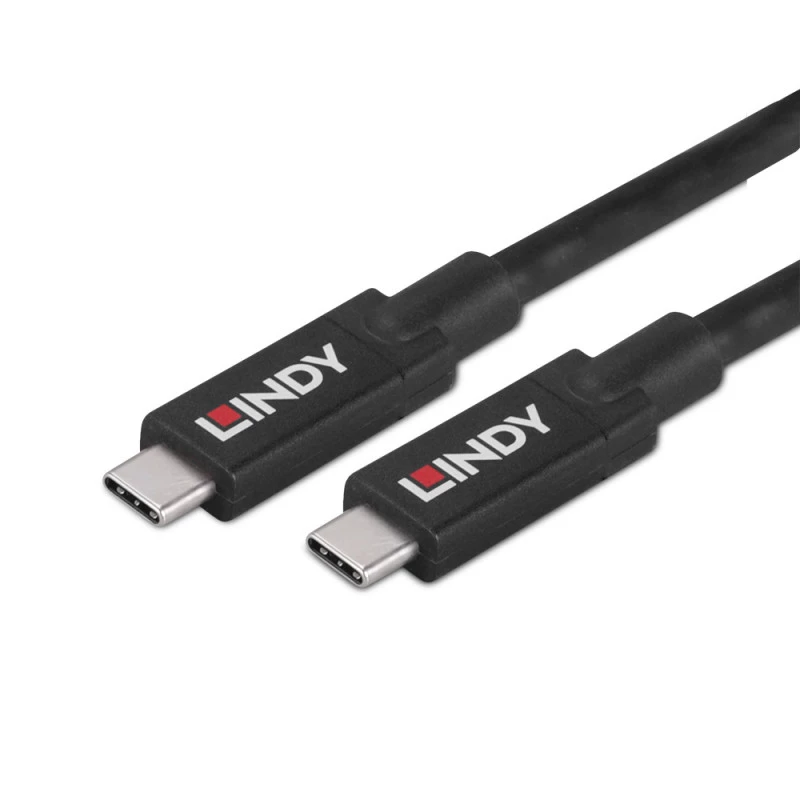 Lindy 43439 USB 3.2 Gen 2 USB-C auf USB-C Aktives Kabel, 8 m, 10 Gbps, 8K60, 100 W PD