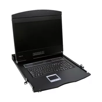 LOGILINK 19-Zoll-LCD-KVM-Konsole mit VGA, US-Tastaturlayout (LC902US)