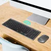 LogiLink ID0215 Bluetooth Dual-Mode Wireless Tastatur- und Maus-Set, Grau/Anthrazit