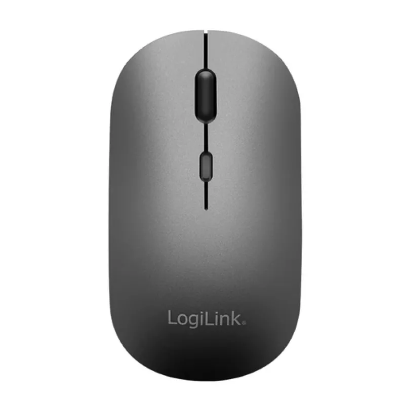 LogiLink ID0215 Bluetooth Dual-Mode Wireless Tastatur- und Maus-Set, Grau/Anthrazit