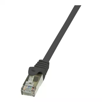LogiLink Cat.5e F/UTP Patchkabel, 0,25 m, Schwarz