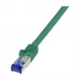 LogiLink Cat.6A S/FTP Ultraflex Patchkabel, 0,25 m, Grün, GHMT-zertifiziert