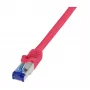 LogiLink Cat.6A S/FTP Ultraflex Patchkabel, GHMT-zertifiziert, Rot, 0,25 m