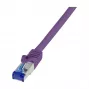 LogiLink Cat.6A S/FTP Ultraflex Patchkabel, Lila, 0,25 m, GHMT-zertifiziert