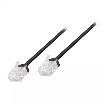 LogiLink Cat.6A U/UTP Slim High-Flex Patchkabel, 1,5 m, Schwarz