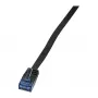 LOGILINK CP0137B Flachbandkabel Cat.5e U/UTP Patchkabel, RJ45, Schwarz, 5,0 m