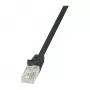 LogiLink CP2023U EconLine Cat6 U/UTP RJ45 Patchkabel - 0,5 m, Schwarz, mit Snap-on-Schutz