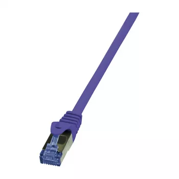 LogiLink CQ302VS Cat.6a S/FTP Patchkabel, 0,5 m, Lila, LSZH, Snagless