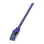 LogiLink CQ302VS Cat.6a S/FTP Patchkabel, 0,5 m, Lila, LSZH, Snagless