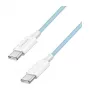 LogiLink CU0350 USB 2.0 Type-C auf Type-C Kabel, 1 m, Nylon geflochten, Blau, 60W Power Delivery, 480 Mbps