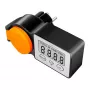 LogiLink Energiekostenmessgerät Outdoor, LCD-Anzeige, Schwarz/Orange