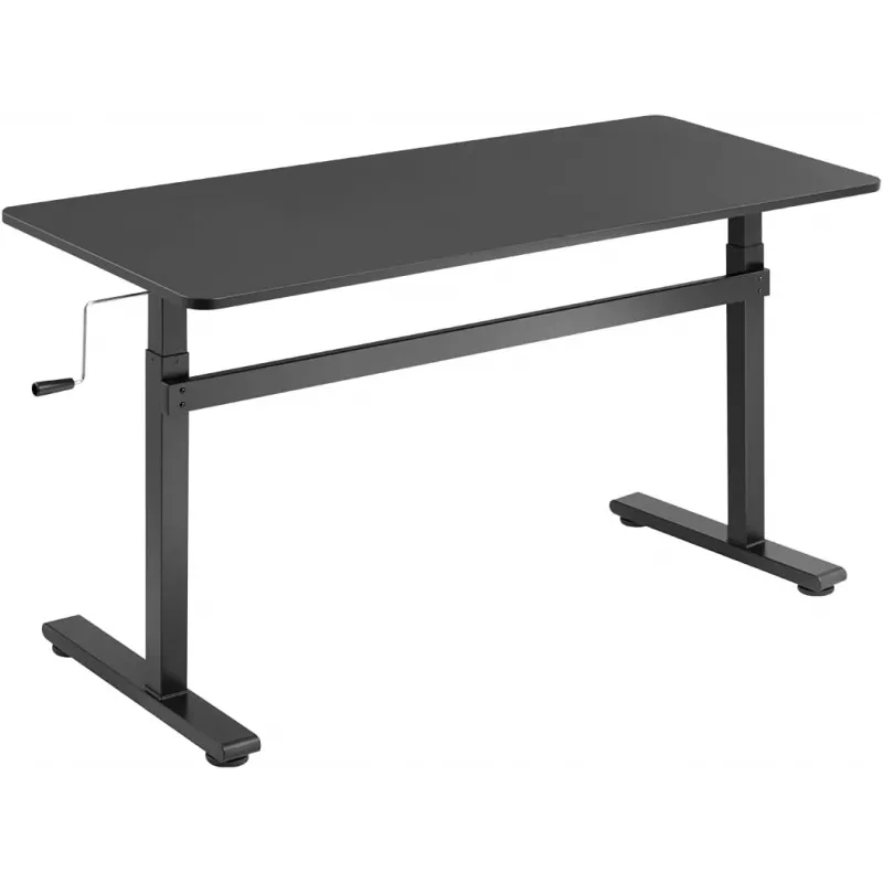 LogiLink EO0027 höhenverstellbarer Schreibtisch mit Tischplatte, 140 × 60 cm, Schwarz