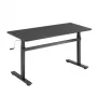 LogiLink EO0027 höhenverstellbarer Schreibtisch mit Tischplatte, 140 × 60 cm, Schwarz