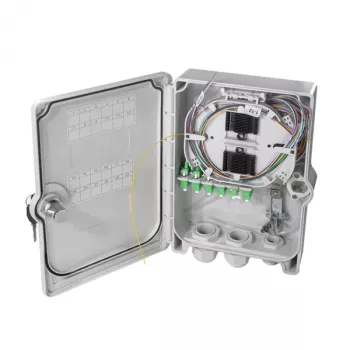 LogiLink FB124LC FTTH/FTTB Glasfaser-Anschlussbox, 24x LC/APC, voll bestückt, IP55