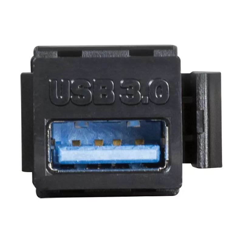 LogiLink Keystone USB 3.0 Type-A Kupplung, Buchse auf Buchse, Schwarz