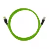 LOGILINK M12 Cat6A Industrial Ethernet Patchkabel - PUR, M12 X-Coded auf RJ45, 5m, S/FTP, Grün