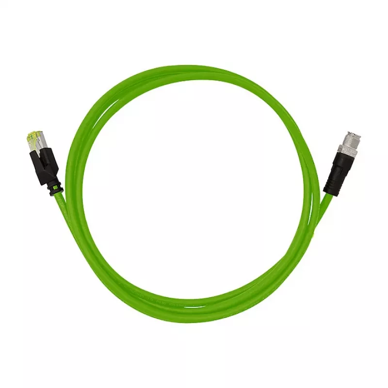 LOGILINK M12 CAT6A Industrial Patchkabel, PUR, M12 X-kodiert auf RJ45, 0,5 m