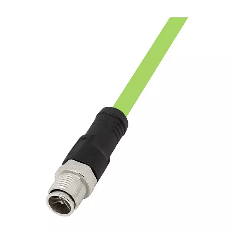 LogiLink M12 CAT6A Industrial Patchkabel, PUR, M12 X-kodiert auf RJ45, 2,00 m