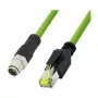 LogiLink M12 CAT6A Industrial Patchkabel, PUR, M12 X-kodiert auf RJ45, 2,00 m