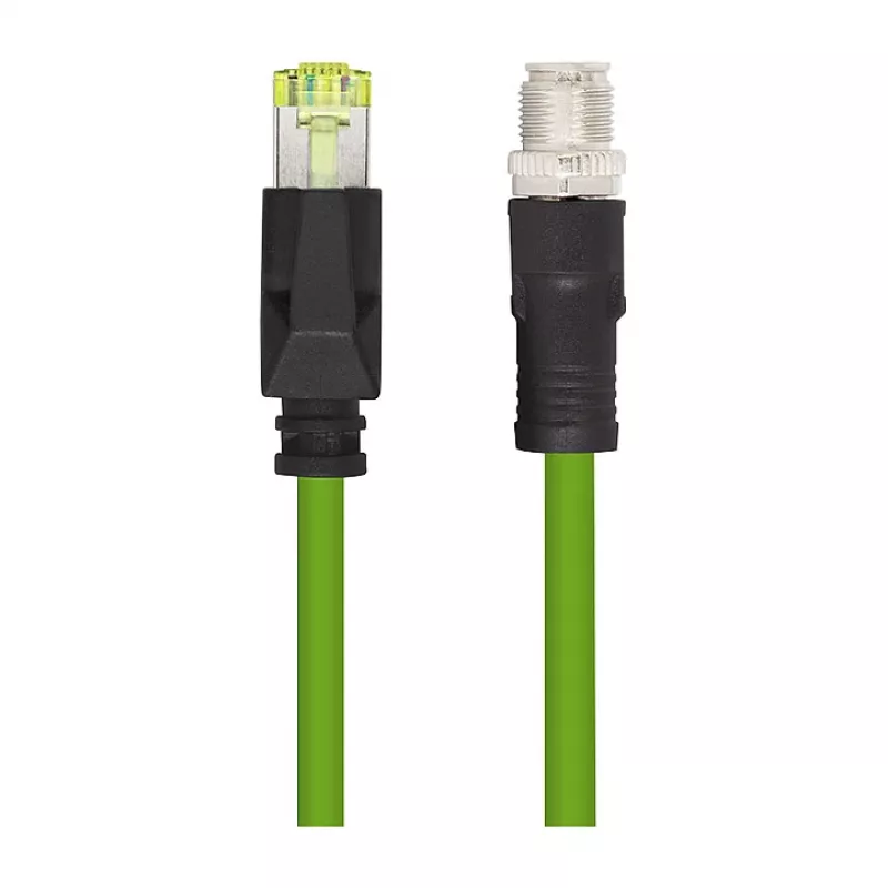 LogiLink M12 CAT6A Industrial Patchkabel, PUR, M12 X-kodiert auf RJ45, 20 m
