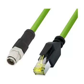 LOGILINK M12 CAT6A Industrial Patch Cable, PUR, M12 X-coded to RJ45, 7.50 m