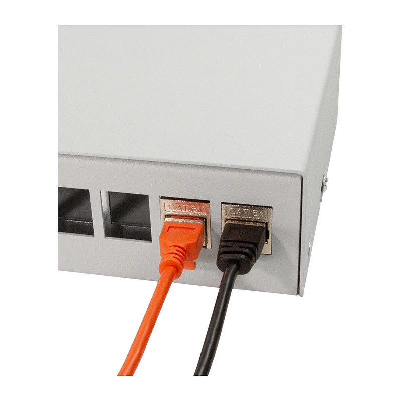 LOGILINK NP0094 Consolidation Point Box 12-Port, Tisch-/Wand-/Hutschienenmontage, Hellgrau