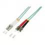 LogiLink OM3 LC/ST Duplex Multimode Glasfaser-Patchkabel, 2 m, LSZH, Aqua
