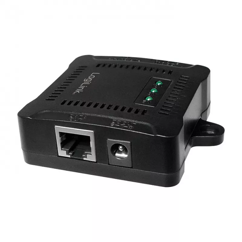 LogiLink POE005 PoE-Splitter, 1 Port Gigabit, max. 24 W, IEEE 802.3af/at, schwarz