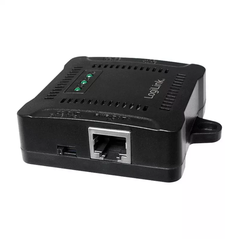 LogiLink POE005 PoE-Splitter, 1 Port Gigabit, max. 24 W, IEEE 802.3af/at, schwarz