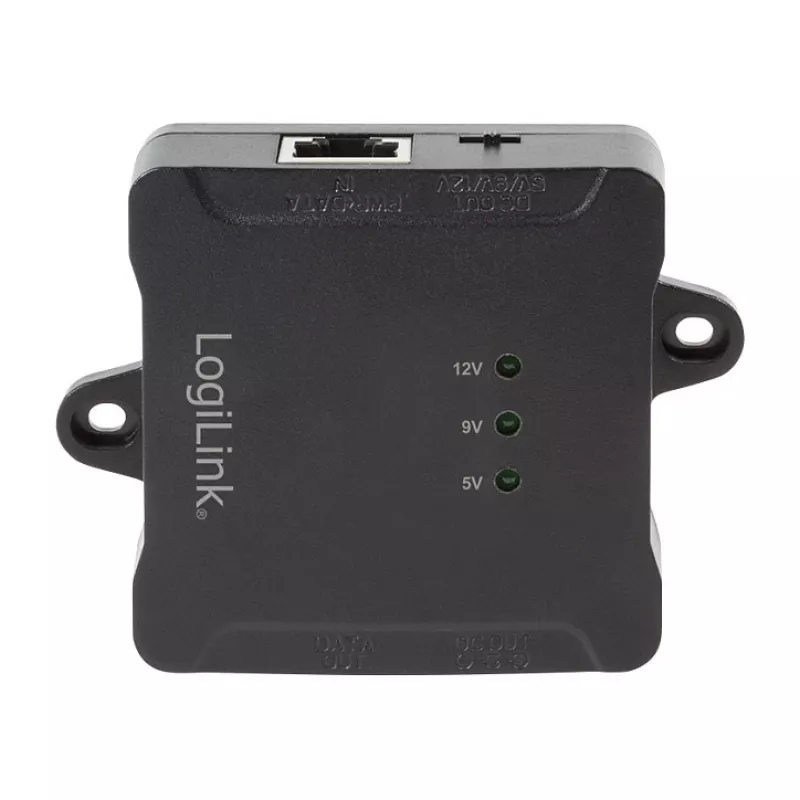 LogiLink POE005 PoE-Splitter, 1 Port Gigabit, max. 24 W, IEEE 802.3af/at, schwarz