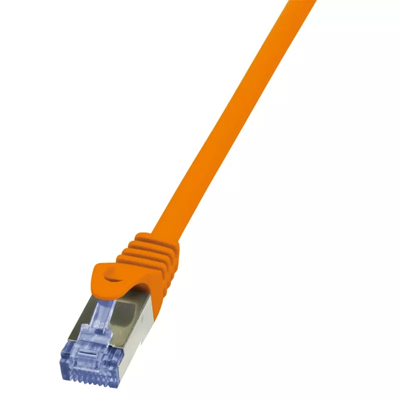 LogiLink PrimeLine Cat.6A S/FTP PIMF Patchkabel, 10G, RJ45, LSZH, 0,25 m, Orange
