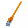 LogiLink PrimeLine Cat.6A S/FTP PIMF Patchkabel, 10G, RJ45, LSZH, 0,25 m, Orange