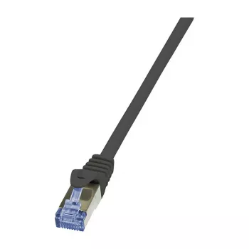 LogiLink PrimeLine Cat.7 Patchkabel RJ-45 (M) - 0,25 m Schwarz