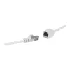 LogiLink Professional CAT 6a S/FTP Patch-Verlängerungskabel, RJ-45 Stecker auf Buchse, 1 m, Weiß, LSZH, Snagless