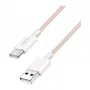 LogiLink CU0324 USB 2.0 Type-C Kabel, A/M auf C/M, 480 Mbps, 60W, Nylon, Pink, 1 m