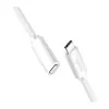 LOGILINK USB 2.0 Type-C Verlängerungskabel – USB-C Stecker auf Buchse, 480 Mbit/s, 100W Power Delivery, Weiß, 1m
