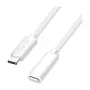 LOGILINK USB 2.0 Type-C Verlängerungskabel – USB-C Stecker auf Buchse, 480 Mbit/s, 100W Power Delivery, Weiß, 1m