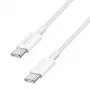 LogiLink CU0340 USB 2.0 USB-C-auf-USB-C-Kabel, Nylon, 60W, Weiß, 0,5 m