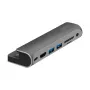 LogiLink UA0385 USB-C Dockingstation, 7 Ports, USB 3.2 Gen1, PD, 4K HDMI, SD/microSD, 3,5 mm, für iPad, Aluminium