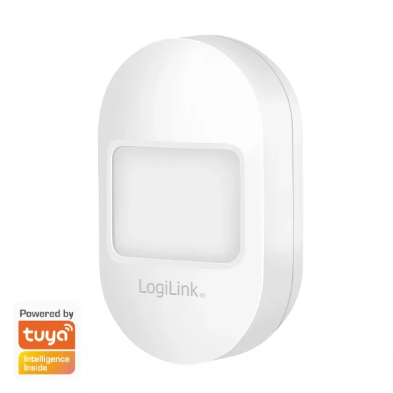 Logilink WiFi Smart PIR Bewegungsmelder, Tuya-kompatibel, Weiß