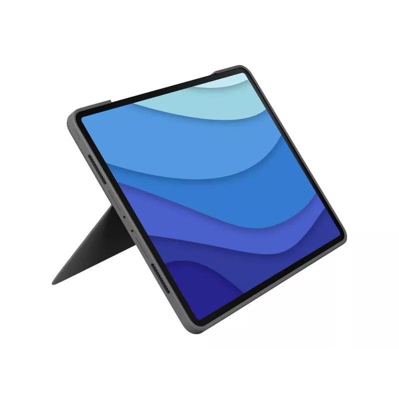 Logitech Combo Touch Tastaturhülle mit Trackpad für iPad Pro 12.9 (5. Gen), Pan Nordic Layout, Oxford Gray