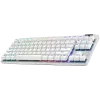 Logitech G PRO X TKL Lightspeed kabellose Gaming-Tastatur, Nordisch QWERTY, beleuchtet, 2,4 GHz/Bluetooth, taktile Schalter, Weiß