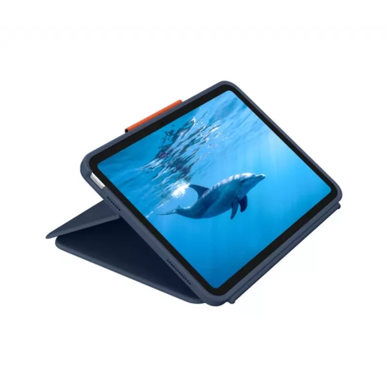 Logitech Rugged Combo 4 Tastaturhülle mit Trackpad für iPad 10. Generation, Apple Smart Connector, Classic Blue