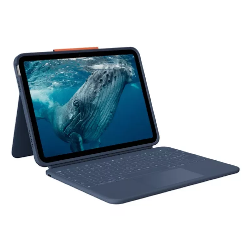 Logitech Rugged Combo 4c Touch Classic Blue (CH) Tastaturhülle mit Trackpad für iPad 7/8/9