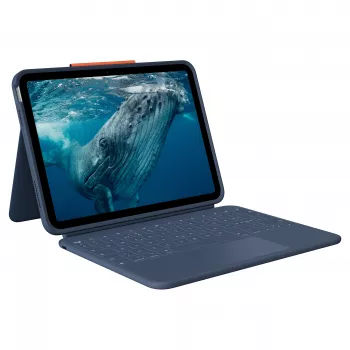Logitech Rugged Combo 4c Touch Classic Blue (CH) Tastaturhülle mit Trackpad für iPad 7/8/9