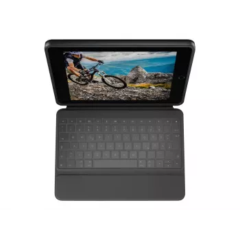Logitech Rugged Folio Tastatur- und Folio-Case mit Apple Smart Connector - AZERTY Französisches Layout - Graphit - für Apple 10,9-Zoll iPad (10. Generation)