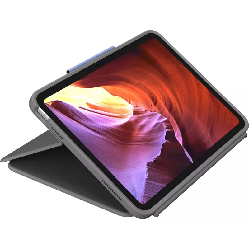 Logitech Rugged Folio mit US International QWERTY-Tastatur für Apple iPad der 10. Generation (A2696) - Graphit, MIL-STD-810G Sturzsicherung