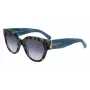 LONGCHAMP LO733S Damen rechteckige Acetat-Sonnenbrille Havana Braun Verlauf 52mm
